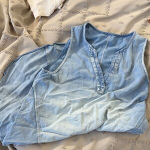 Light Blue Denim swim cover up